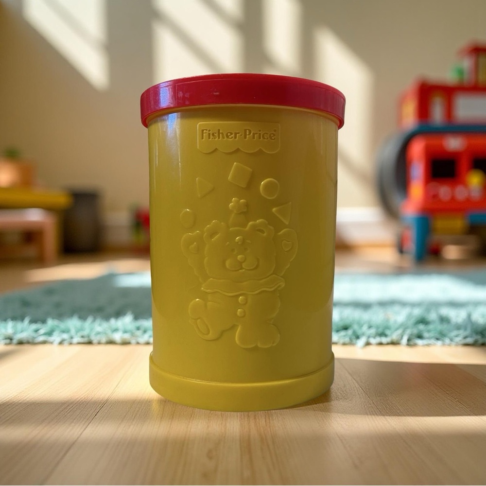 🧸 Vintage Fisher-Price Baby’s First Blocks Shape Sorter Bucket 🧸